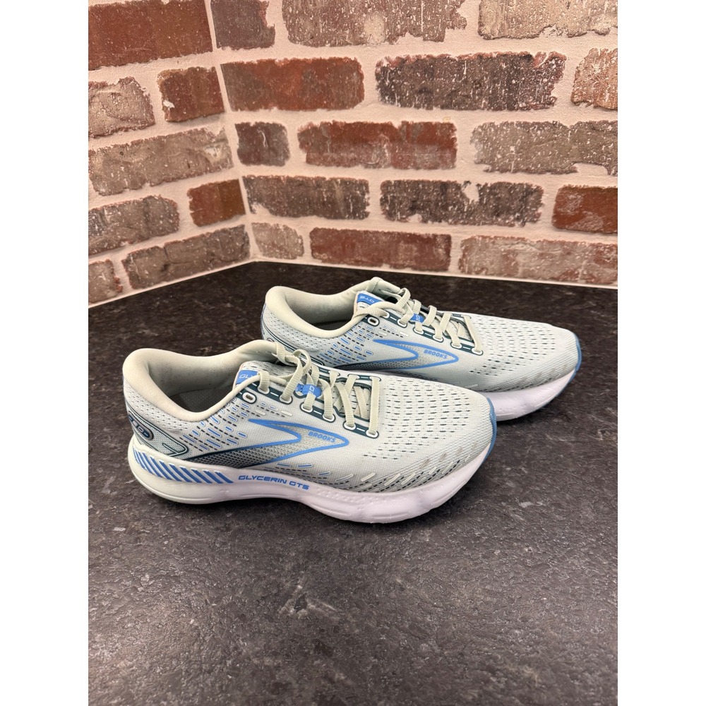 Brooks Glycerin GTS 20 Womens Running Shoes Light Blue 1203701B494 Size 10.5
